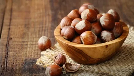 bowl of hazelnuts