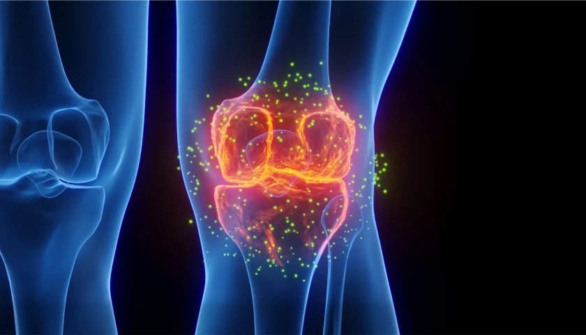 inflamed knee joint