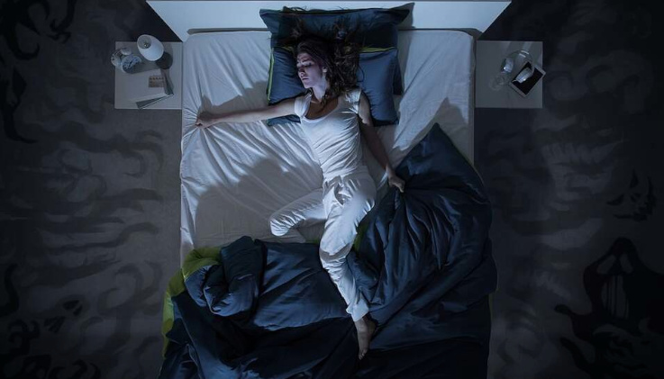 woman having nightmares